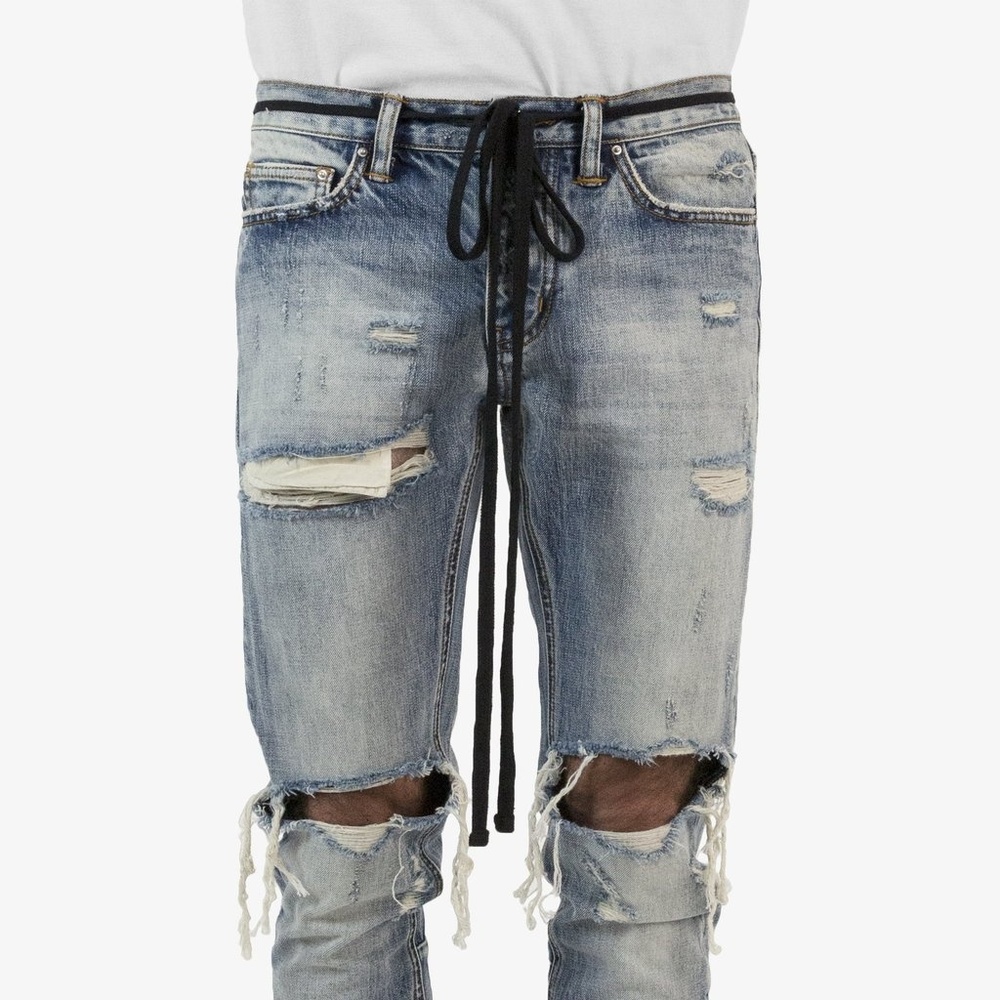 NEW NWT MNML Elongated Drawcord Belt Black